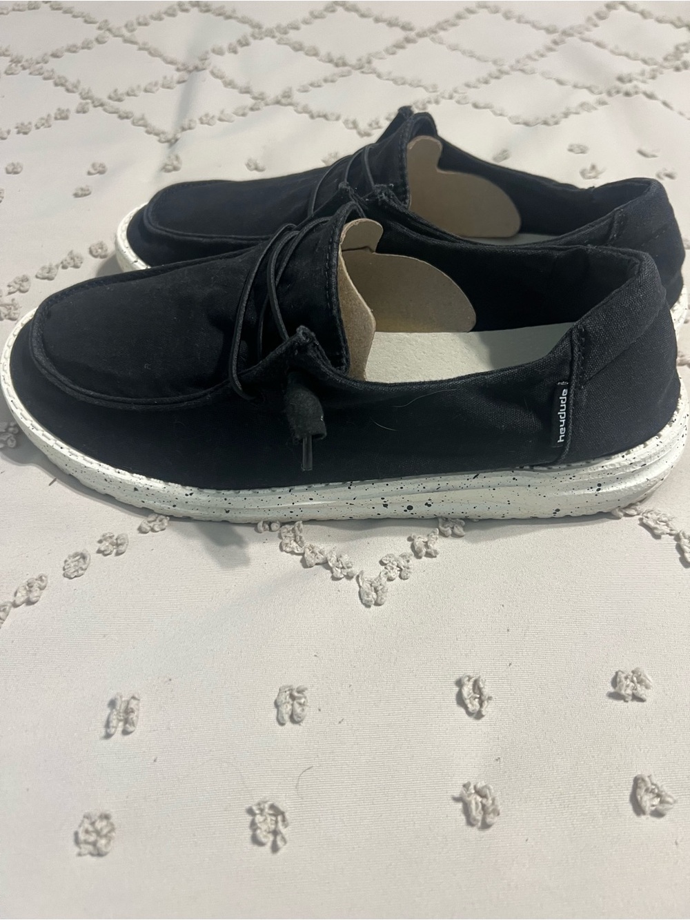 Hey Dude Wendy Size 9 Black Casual Comfort Slip On Shoes Good Condition - Picture 7 of 9
